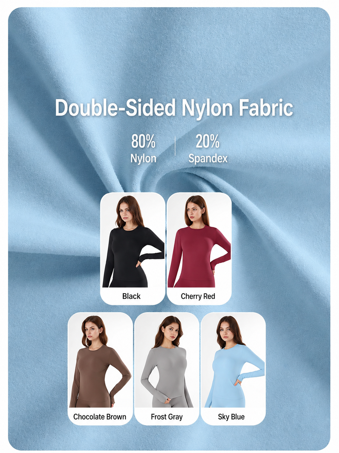 Women’s Long Sleeve Gym Top – Soft Stretch Slim Fit Sportswear