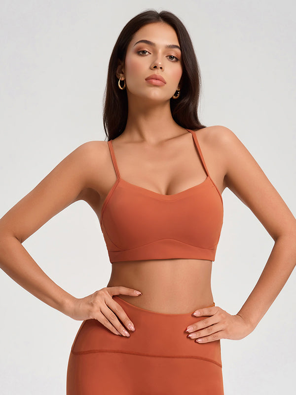Women Sports Bra Removable Pad Seamless Yoga Top Workout Gym Fitness Activewear