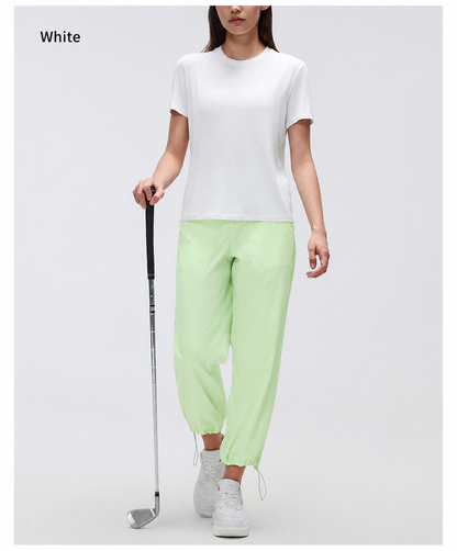 Women Basic Round Neck T-Shirt Soft Comfortable Casual Short Sleeve Top