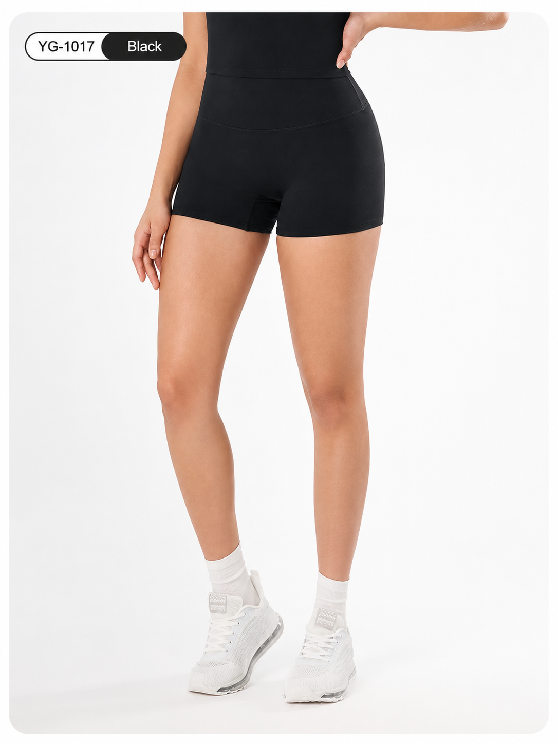 YG-1017 Women’s High-Waist Stretch Active Shorts