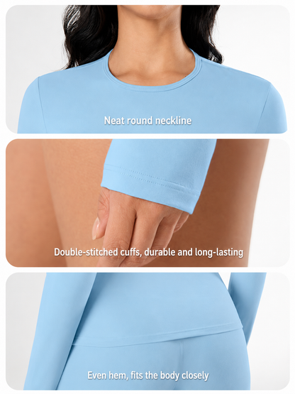 Women’s Long Sleeve Gym Top – Soft Stretch Slim Fit Sportswear