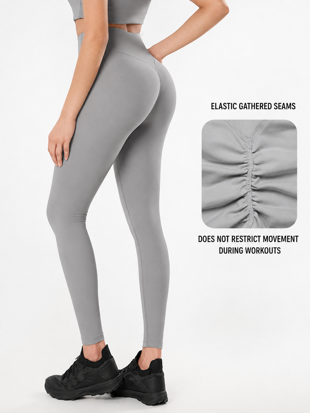 Women's 2-Piece Sports Set – Crop Top & High Waist Leggings