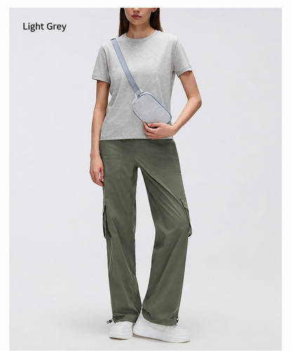 Women Basic Round Neck T-Shirt Soft Comfortable Casual Short Sleeve Top