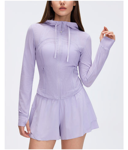 Women’s Lightweight Hooded UV Jacket – Sports & Outdoor Windbreaker