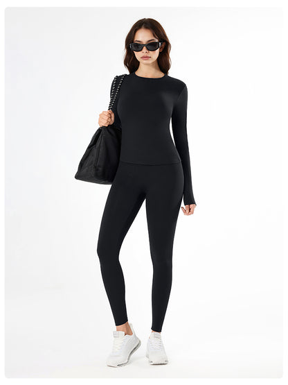 Women’s Long Sleeve Gym Top – Soft Stretch Slim Fit Sportswear