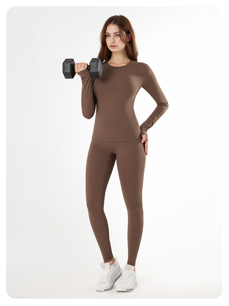 Women’s Long Sleeve Gym Top – Soft Stretch Slim Fit Sportswear