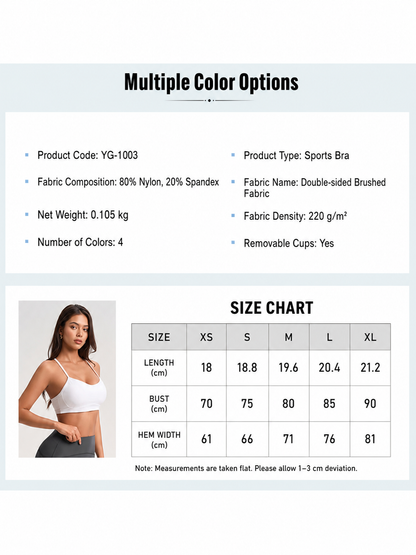 Women Sports Bra Removable Pad Seamless Yoga Top Workout Gym Fitness Activewear