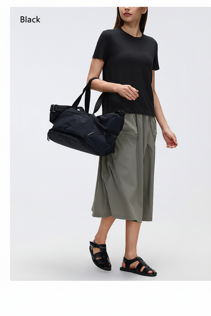 Women Basic Round Neck T-Shirt Soft Comfortable Casual Short Sleeve Top