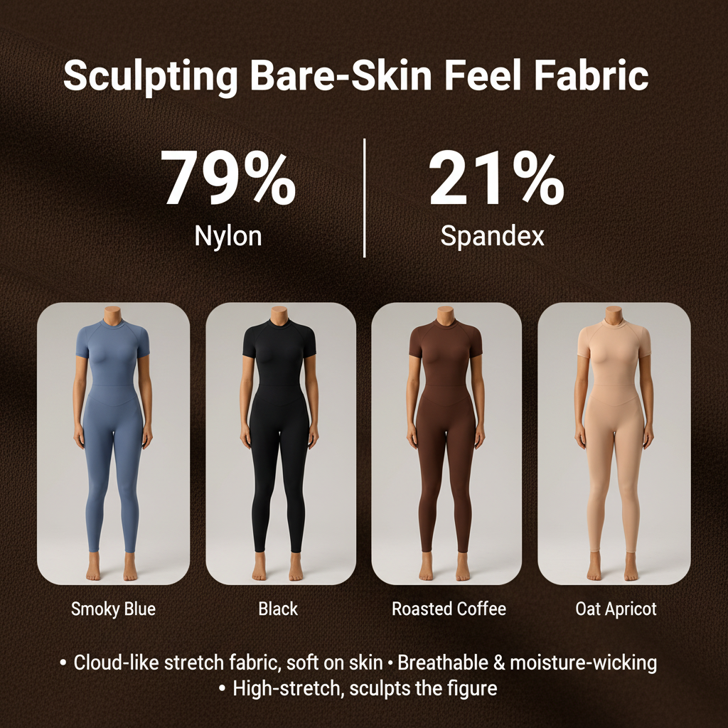 Sculpting Short-Sleeve Jumpsuit