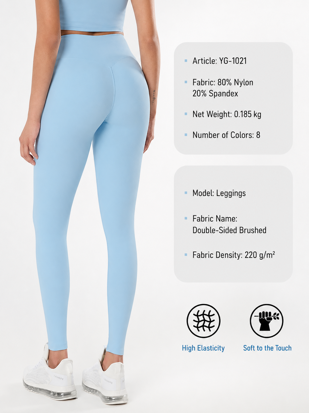 Women's 2-Piece Sports Set – Crop Top & High Waist Leggings
