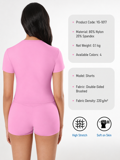YG-1017 Women’s High-Waist Stretch Active Shorts