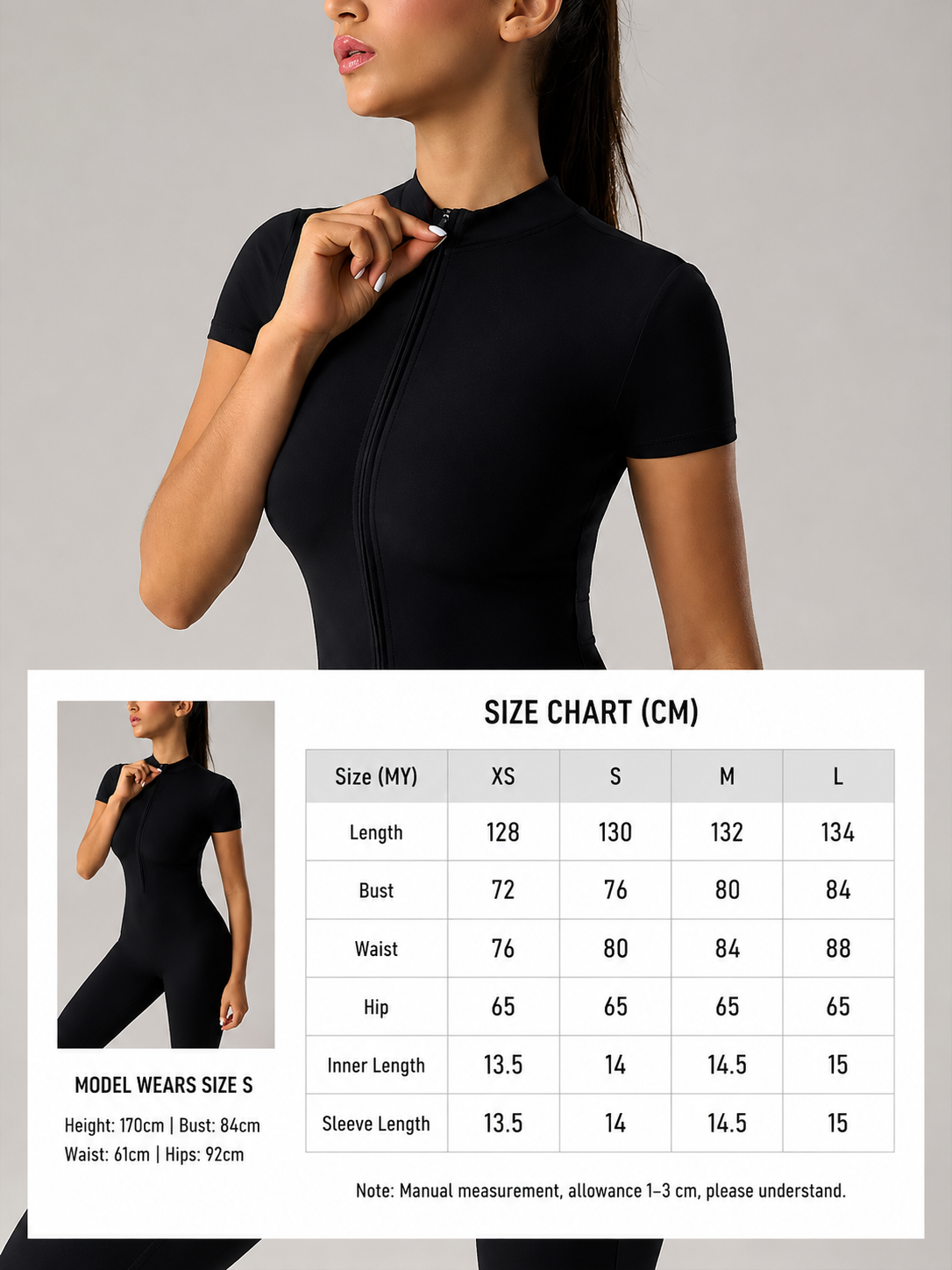 Sculpting Short-Sleeve Jumpsuit